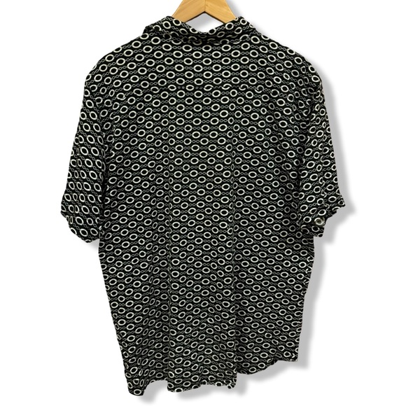 Vintage Chain Link Pattern Button Up Shirt - Picture 2 of 4